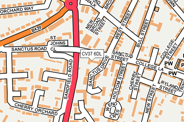 CV37 6DL map - OS OpenMap – Local (Ordnance Survey)