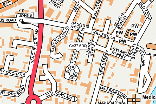 CV37 6DQ map - OS OpenMap – Local (Ordnance Survey)