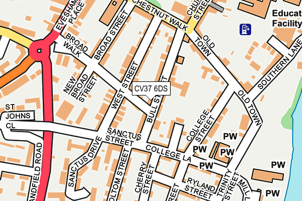 CV37 6DS map - OS OpenMap – Local (Ordnance Survey)