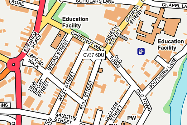 CV37 6DU map - OS OpenMap – Local (Ordnance Survey)