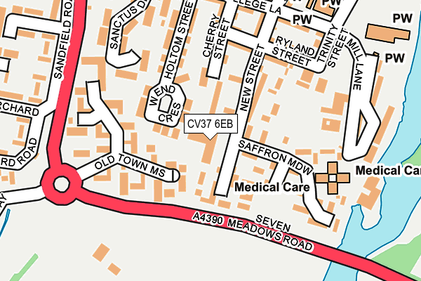 CV37 6EB map - OS OpenMap – Local (Ordnance Survey)