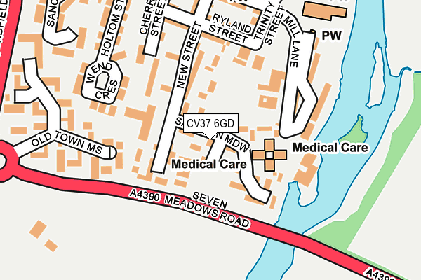 CV37 6GD map - OS OpenMap – Local (Ordnance Survey)