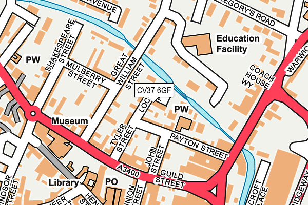 CV37 6GF map - OS OpenMap – Local (Ordnance Survey)