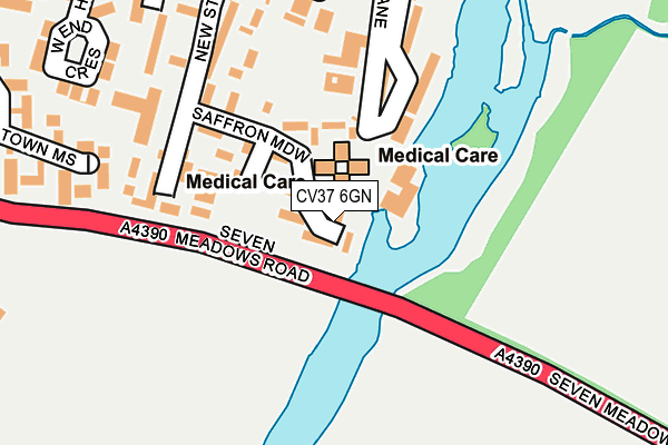 CV37 6GN map - OS OpenMap – Local (Ordnance Survey)