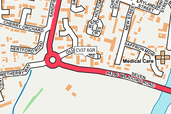 CV37 6GR map - OS OpenMap – Local (Ordnance Survey)