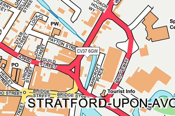 CV37 6GW map - OS OpenMap – Local (Ordnance Survey)