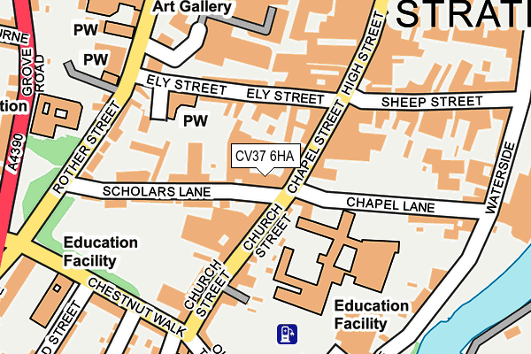 CV37 6HA map - OS OpenMap – Local (Ordnance Survey)