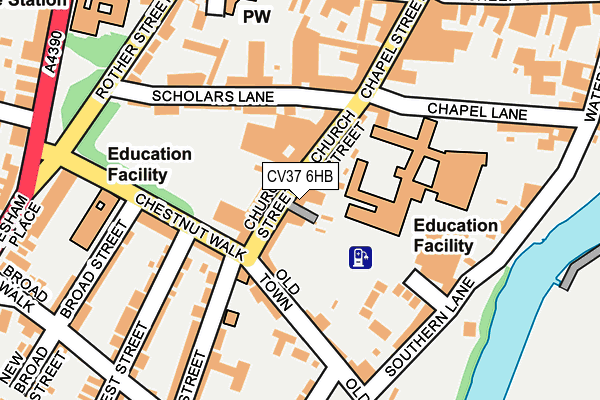 CV37 6HB map - OS OpenMap – Local (Ordnance Survey)