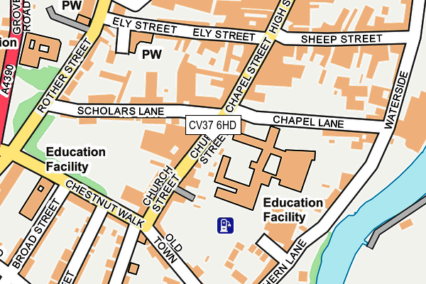 CV37 6HD map - OS OpenMap – Local (Ordnance Survey)