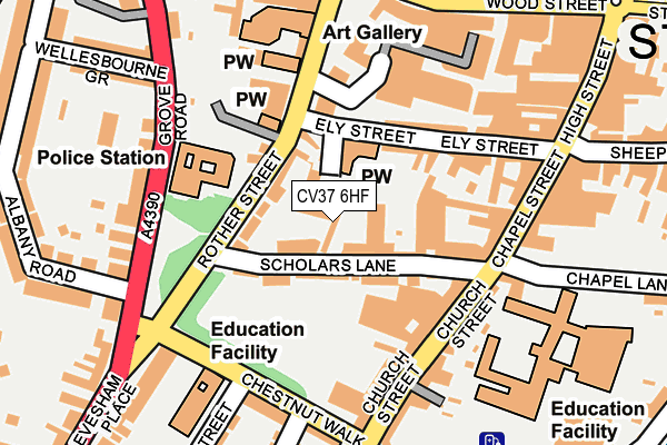 CV37 6HF map - OS OpenMap – Local (Ordnance Survey)