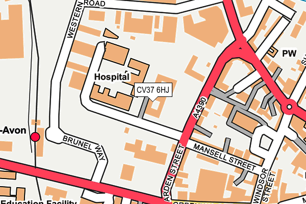 CV37 6HJ map - OS OpenMap – Local (Ordnance Survey)