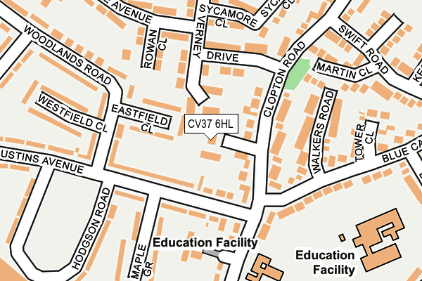 CV37 6HL map - OS OpenMap – Local (Ordnance Survey)