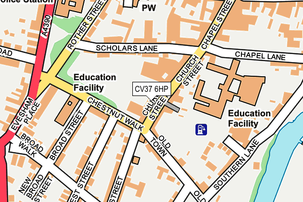 CV37 6HP map - OS OpenMap – Local (Ordnance Survey)