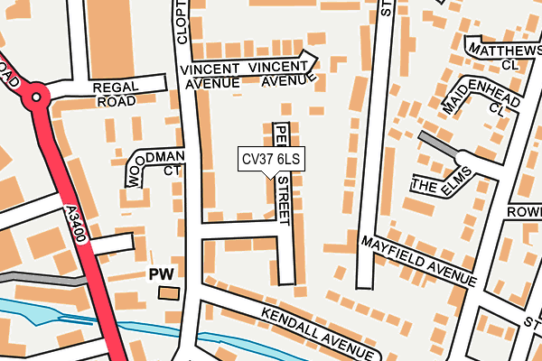 CV37 6LS map - OS OpenMap – Local (Ordnance Survey)