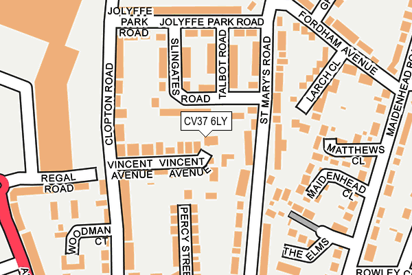 CV37 6LY map - OS OpenMap – Local (Ordnance Survey)