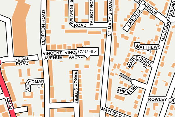 CV37 6LZ map - OS OpenMap – Local (Ordnance Survey)