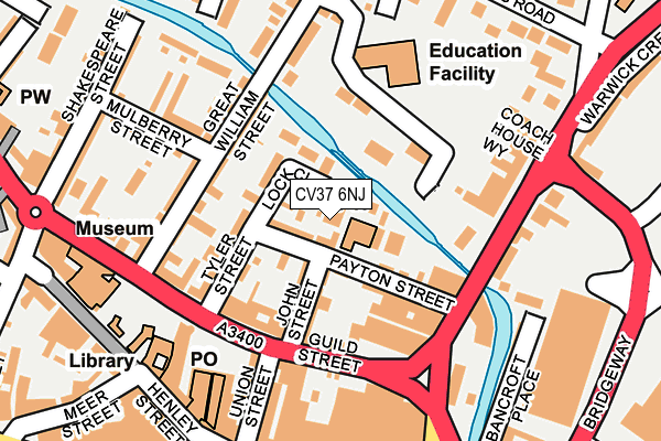 CV37 6NJ map - OS OpenMap – Local (Ordnance Survey)