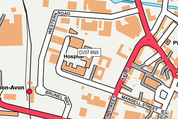 CV37 6NX map - OS OpenMap – Local (Ordnance Survey)