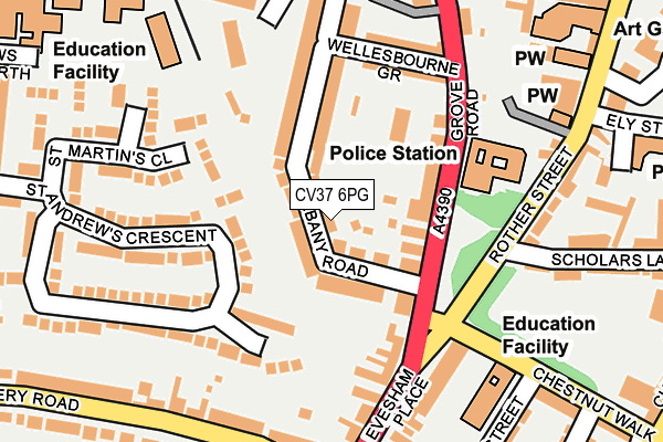 CV37 6PG map - OS OpenMap – Local (Ordnance Survey)