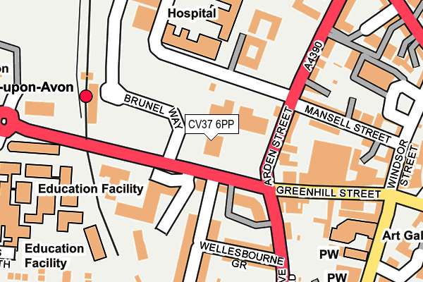 CV37 6PP map - OS OpenMap – Local (Ordnance Survey)