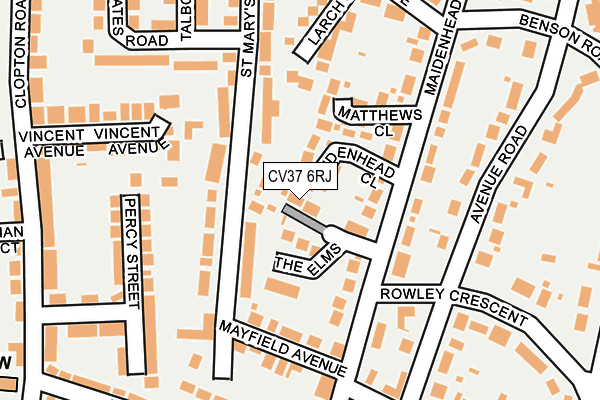 CV37 6RJ map - OS OpenMap – Local (Ordnance Survey)