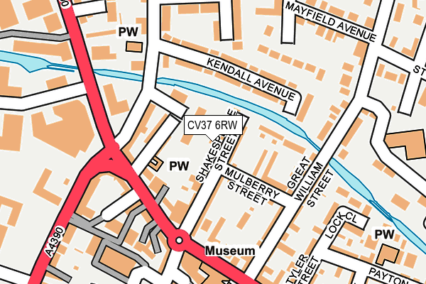 CV37 6RW map - OS OpenMap – Local (Ordnance Survey)