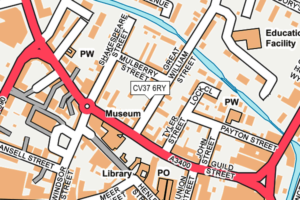 CV37 6RY map - OS OpenMap – Local (Ordnance Survey)