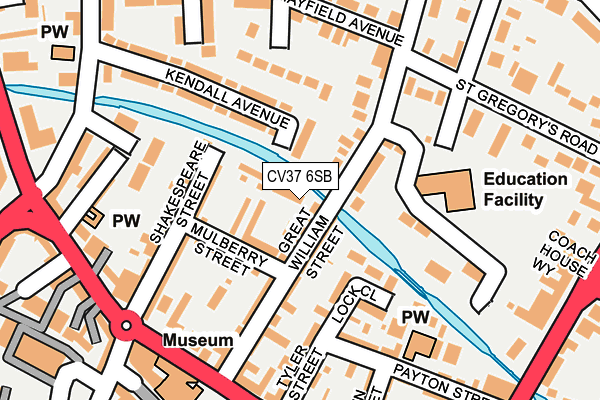 CV37 6SB map - OS OpenMap – Local (Ordnance Survey)