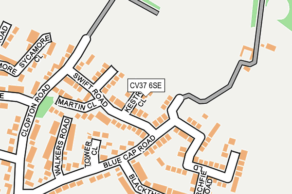 CV37 6SE map - OS OpenMap – Local (Ordnance Survey)
