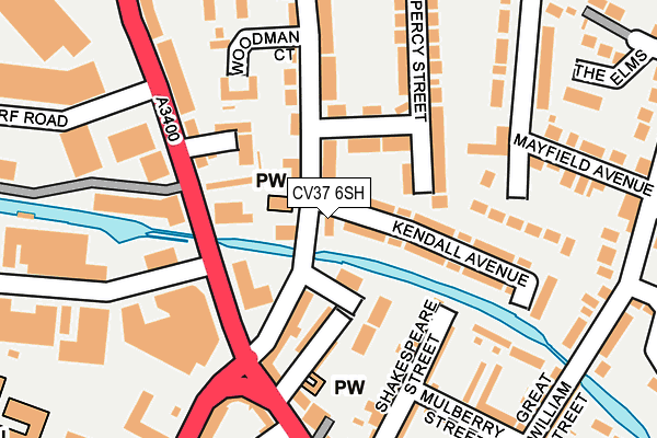CV37 6SH map - OS OpenMap – Local (Ordnance Survey)