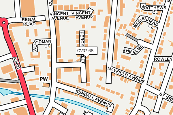 CV37 6SL map - OS OpenMap – Local (Ordnance Survey)
