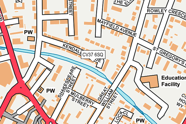 CV37 6SQ map - OS OpenMap – Local (Ordnance Survey)