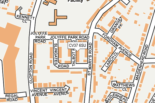 CV37 6SU map - OS OpenMap – Local (Ordnance Survey)