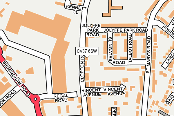 CV37 6SW map - OS OpenMap – Local (Ordnance Survey)