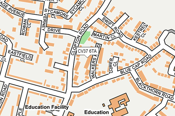 CV37 6TA map - OS OpenMap – Local (Ordnance Survey)