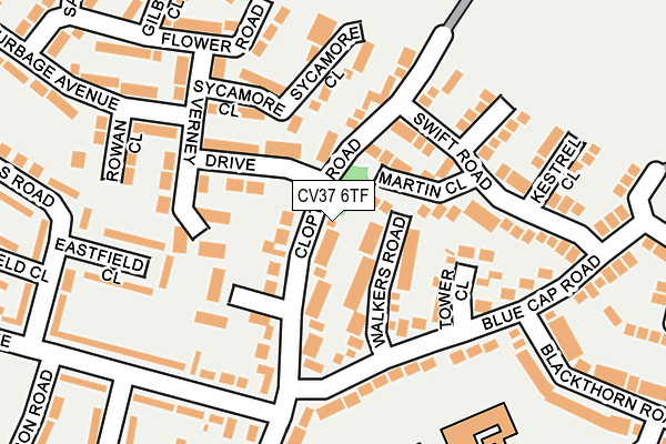 CV37 6TF map - OS OpenMap – Local (Ordnance Survey)