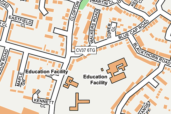 CV37 6TG map - OS OpenMap – Local (Ordnance Survey)