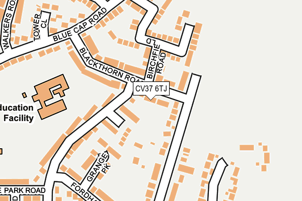 CV37 6TJ map - OS OpenMap – Local (Ordnance Survey)