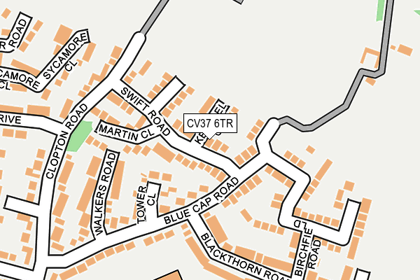 CV37 6TR map - OS OpenMap – Local (Ordnance Survey)