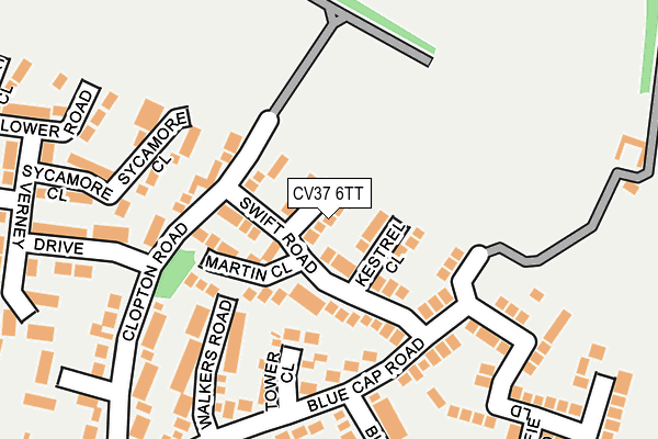 CV37 6TT map - OS OpenMap – Local (Ordnance Survey)