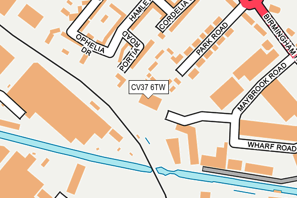 CV37 6TW map - OS OpenMap – Local (Ordnance Survey)