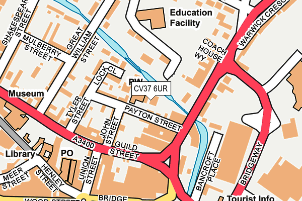 CV37 6UR map - OS OpenMap – Local (Ordnance Survey)