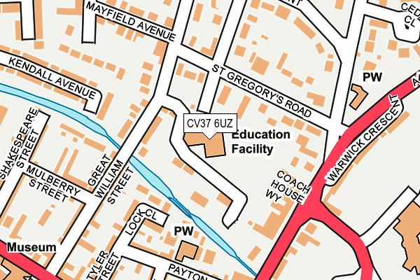 CV37 6UZ map - OS OpenMap – Local (Ordnance Survey)