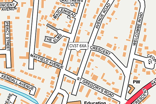 CV37 6XA map - OS OpenMap – Local (Ordnance Survey)