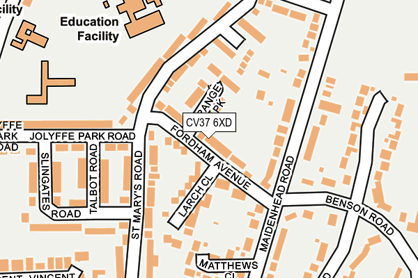 CV37 6XD map - OS OpenMap – Local (Ordnance Survey)