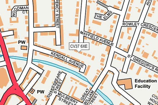 CV37 6XE map - OS OpenMap – Local (Ordnance Survey)