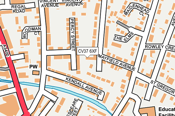CV37 6XF map - OS OpenMap – Local (Ordnance Survey)