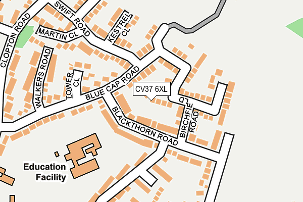 CV37 6XL map - OS OpenMap – Local (Ordnance Survey)