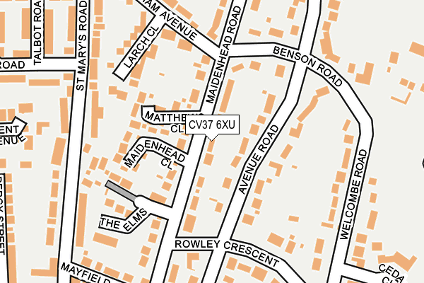 CV37 6XU map - OS OpenMap – Local (Ordnance Survey)