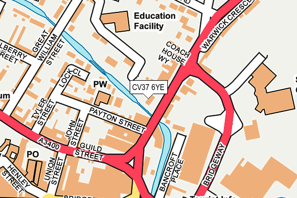 CV37 6YE map - OS OpenMap – Local (Ordnance Survey)